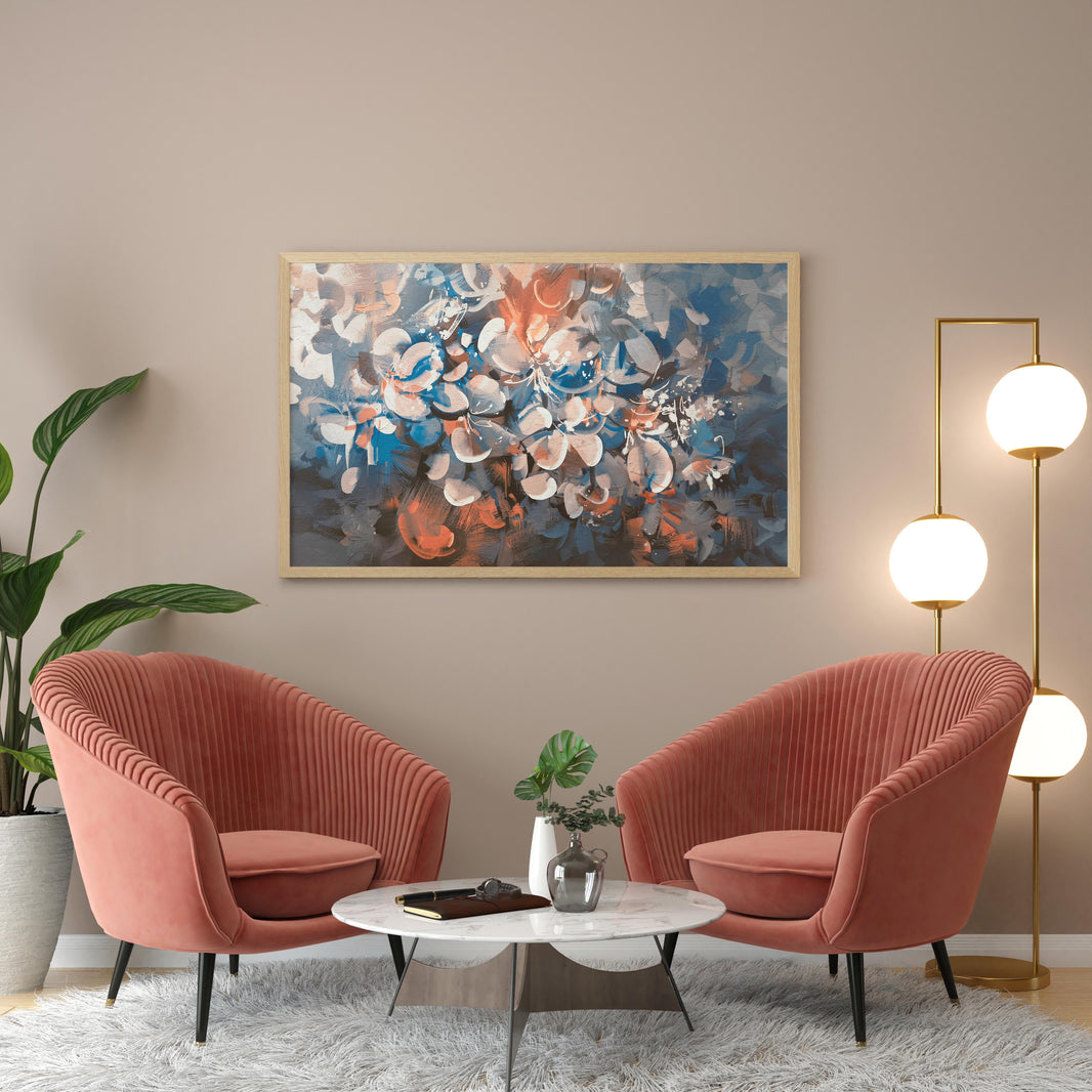 Luxoré Vintage Style Color Abstract Digital Flowers