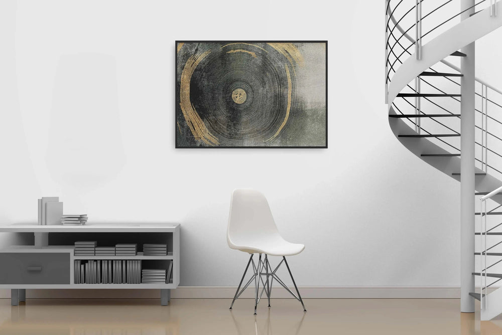 Luxoré Abstract Ink Painting Wooden Texture