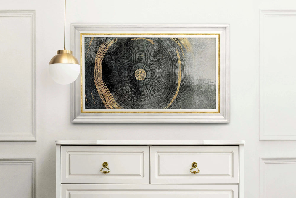 Luxoré Abstract Ink Painting Wooden Texture