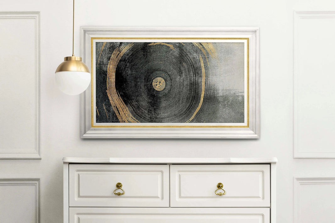 Luxoré Abstract Ink Painting Wooden Texture