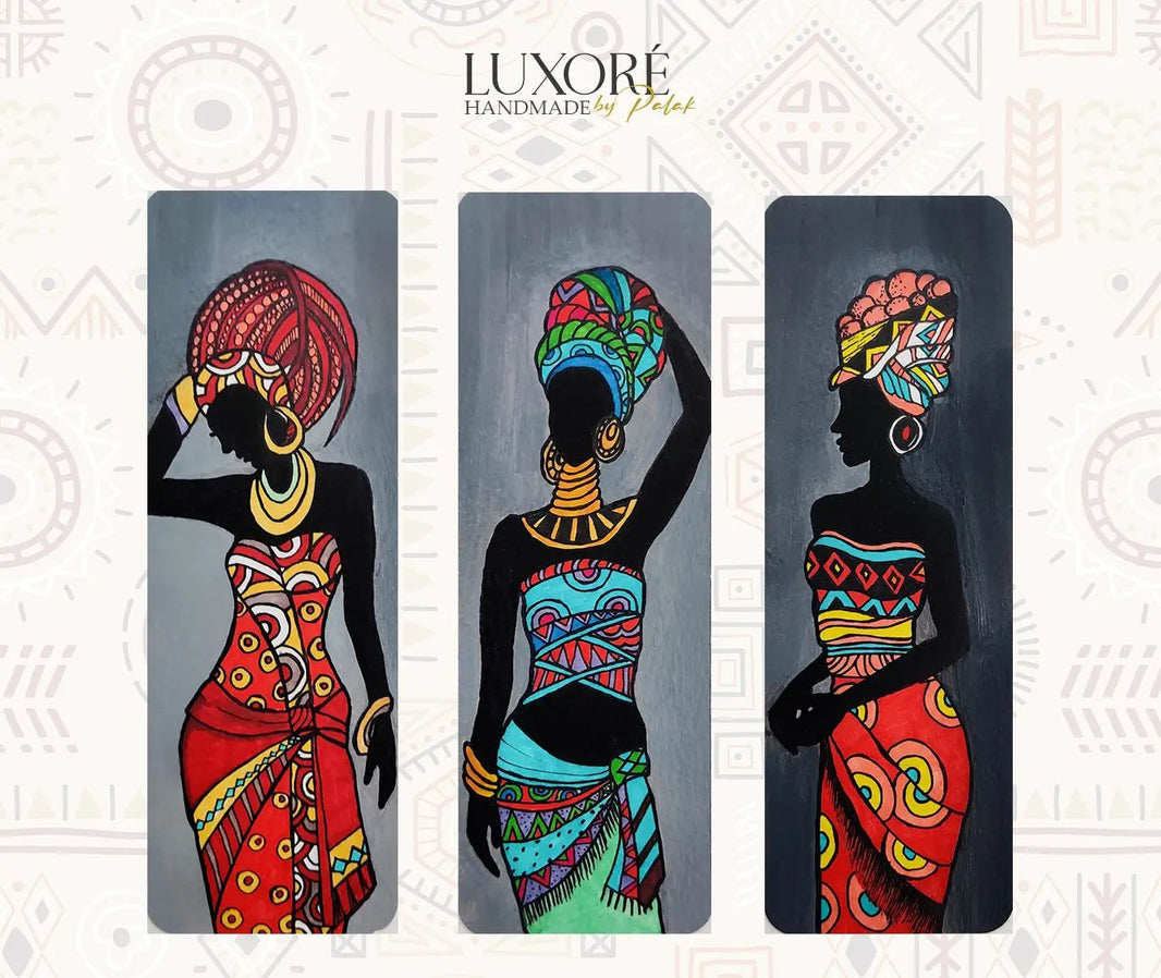 Luxoré African Charm Trio of 3 Handmade Bookmark Set