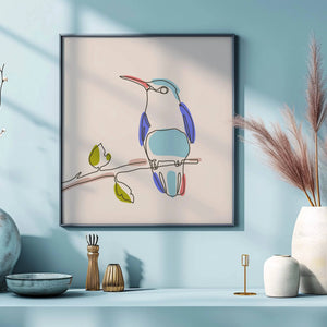 Luxoré Flight of Fancy Bird Line Art Digital Sketch