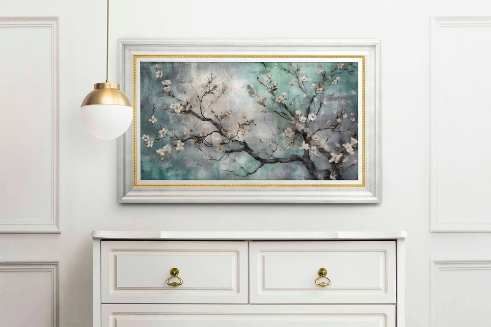 Luxoré Whispering Cherry Blossom Digital Textured Painting