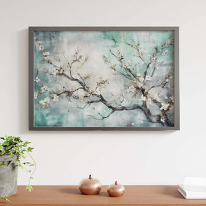 Luxoré Whispering Cherry Blossom Digital Textured Painting