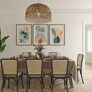 Luxoré Eclectic Boho Multicolor Set of 3 Luxury Digital Art