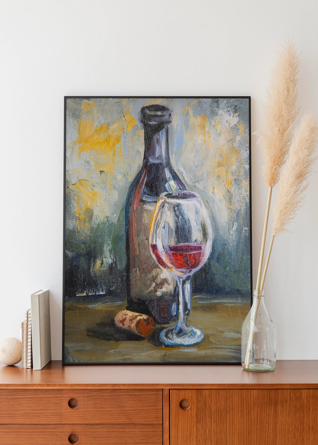 Luxoré Expressive Wine Scene with Impasto Still Life Digital Painting