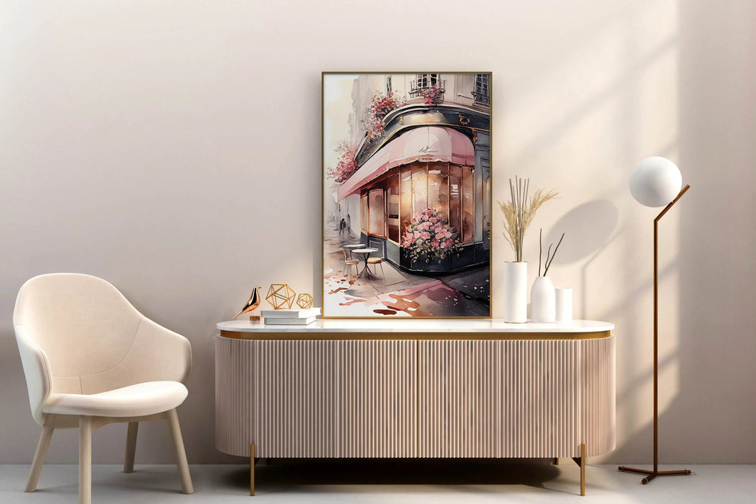 Luxoré Cozy Corner Cafe of a Watercolor Escape Digital Art