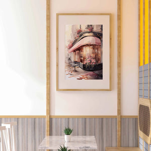 Luxoré Cozy Corner Cafe of a Watercolor Escape Digital Art