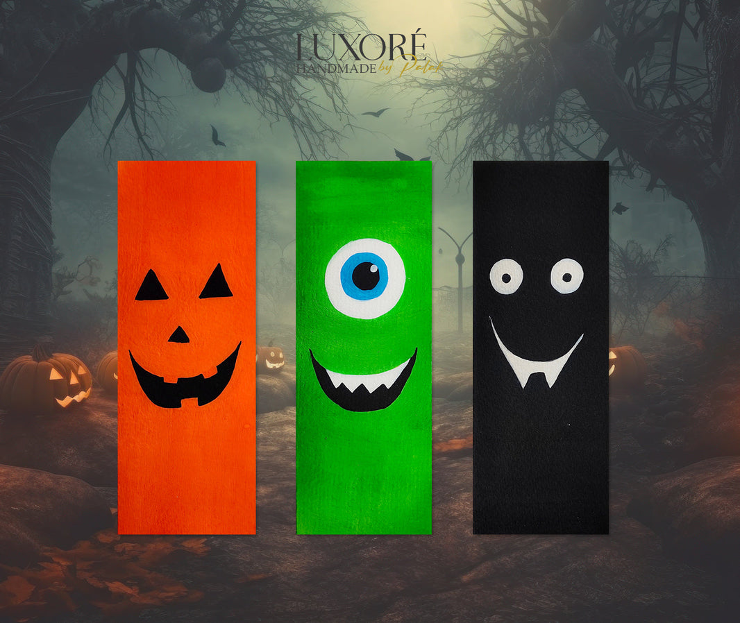 Luxoré Funny Halloween Handmade Bookmarkers
