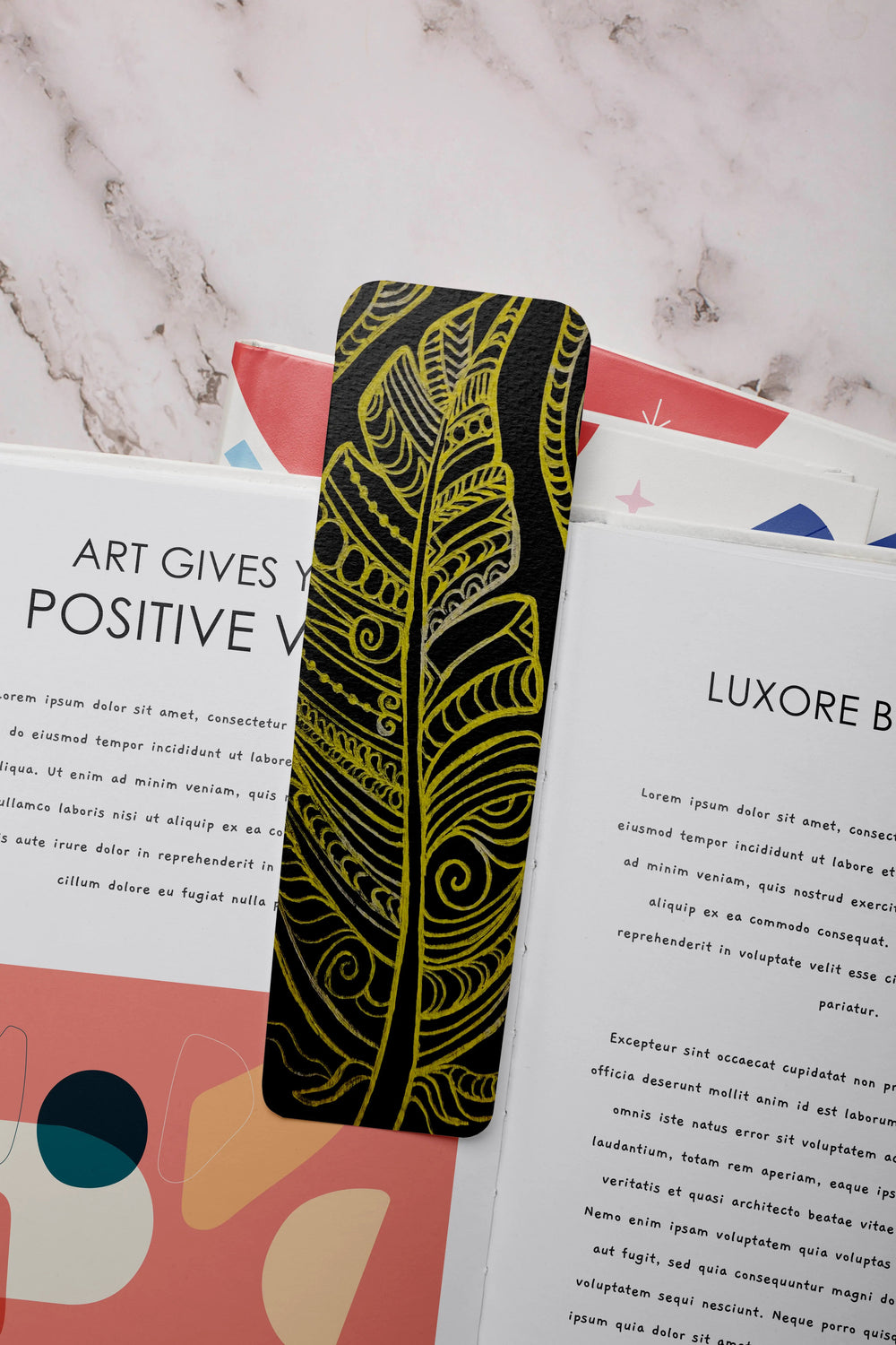 Luxoré Artisan Feather Timeless Beauty set of 3 Handmade Bookmarks
