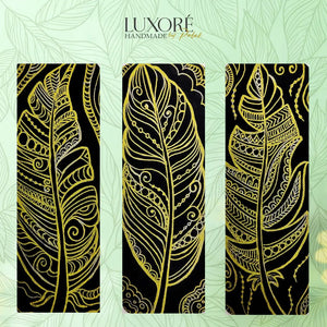 Luxoré Artisan Feather Timeless Beauty set of 3 Handmade Bookmarks
