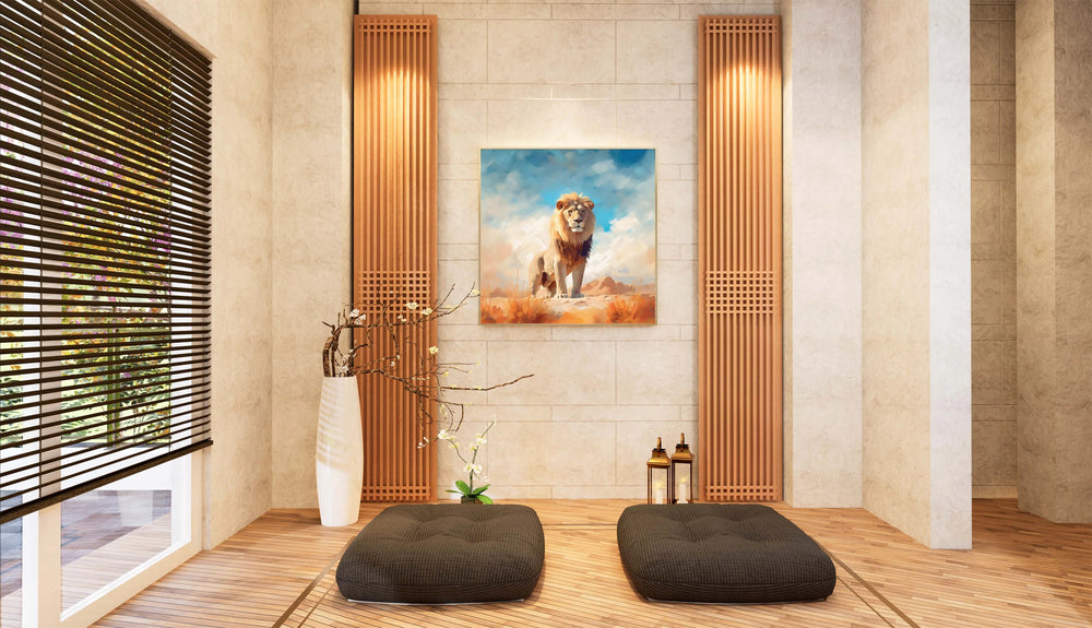 Luxoré Sunlit Impasto Lion King Digital Acrylic Painting