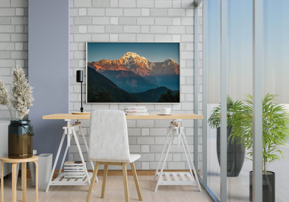 Luxoré Mountain Gaze Scene Digital Art Painting