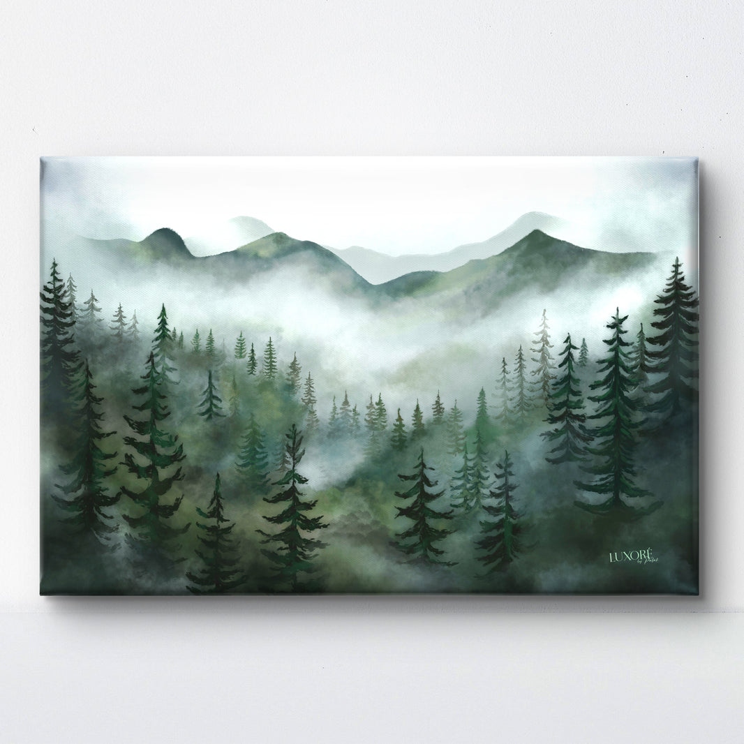Mystic Misty Forest Digital Painting
