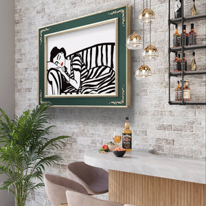 Modern Sleeping Couch Digital Painting