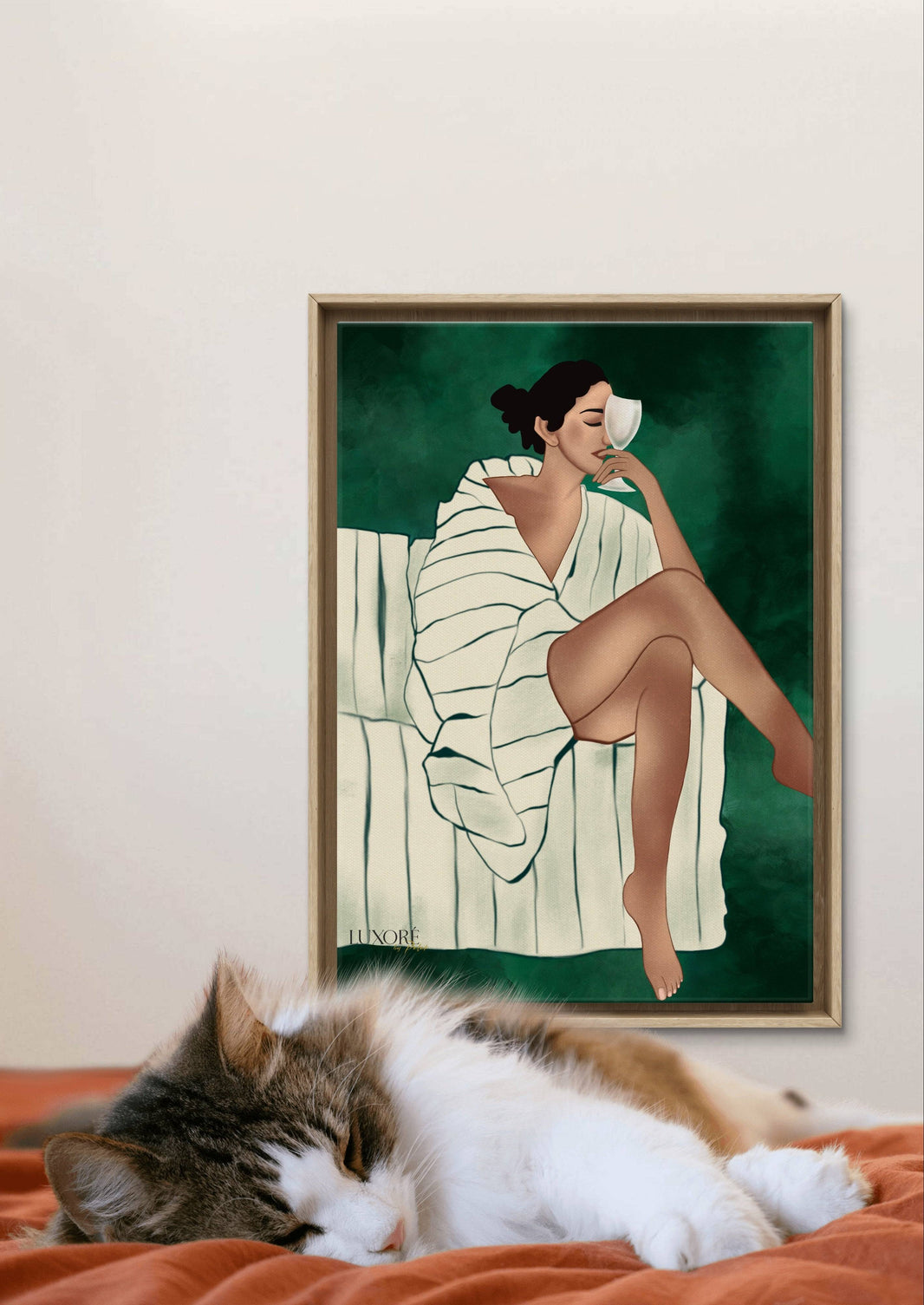 Sipping Solitude Digital Painting