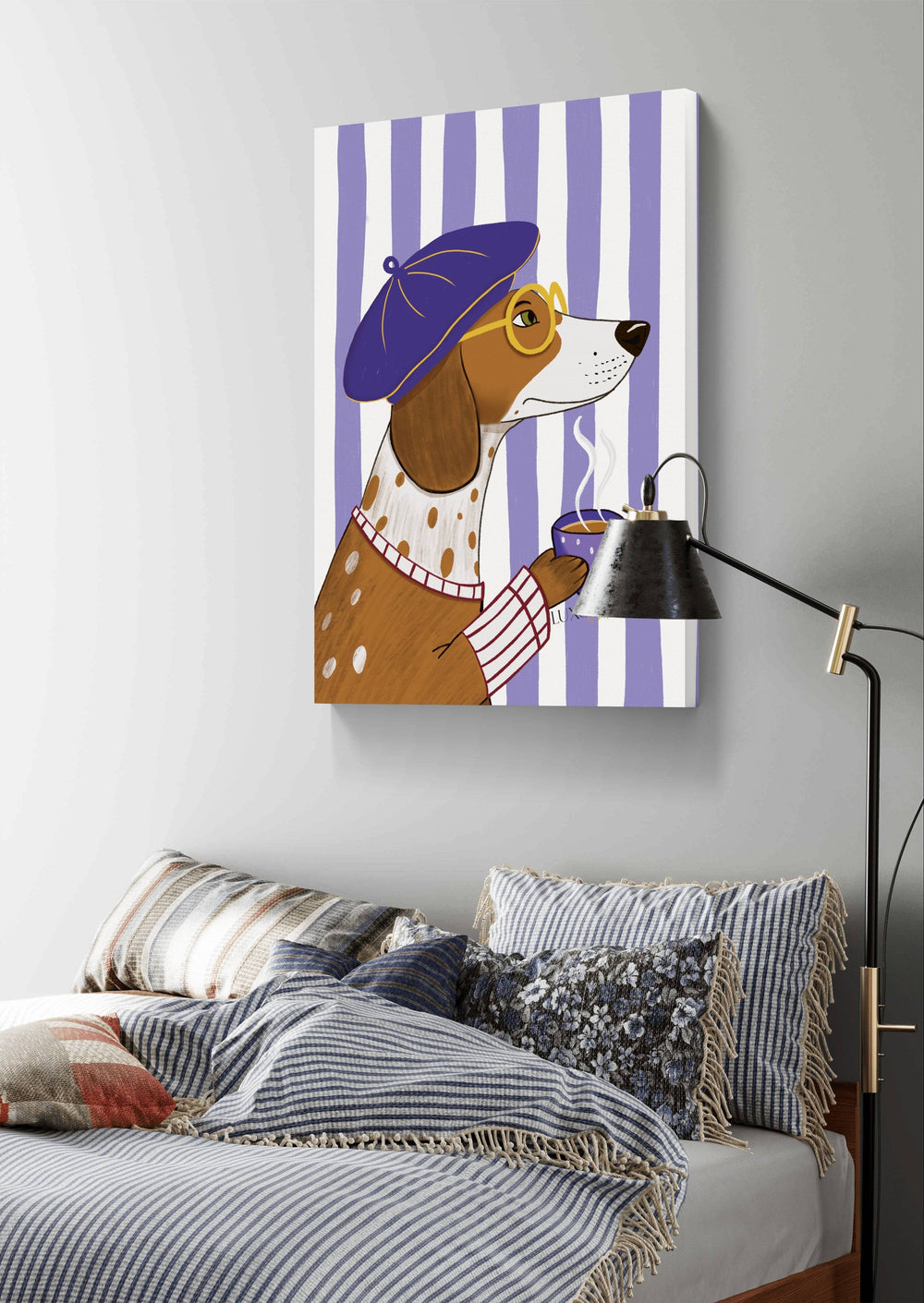 Coffee Dog Wall Painting