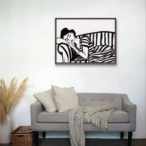 Sleeping Couch Line Art