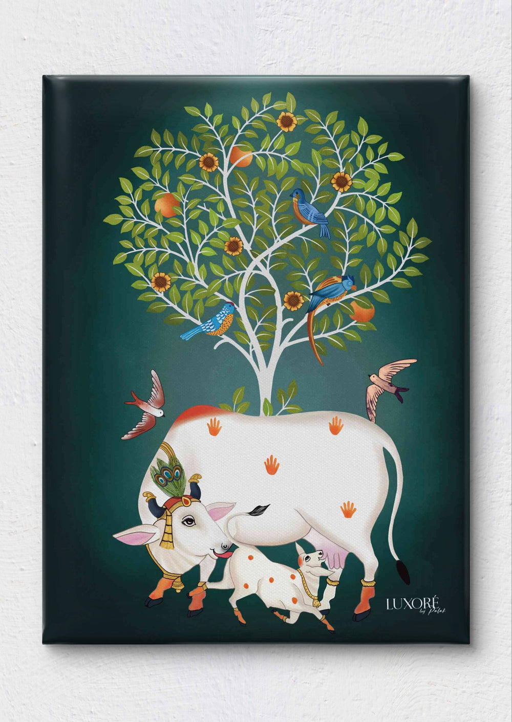 Indian Traditional Pichwai Painting of Cow