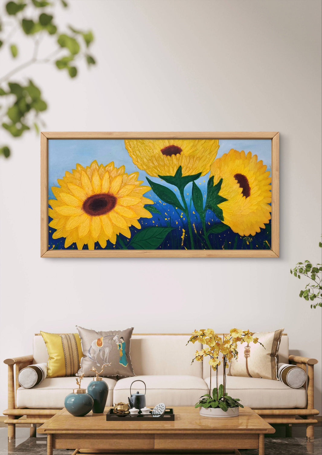 Iconic Sunflowers From Van Gogh's Story Textured Oil Painting