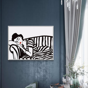 Modern Sleeping Couch Digital Painting