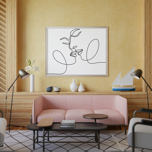 Luxoré Romantic Couple Loving Soul Line Art