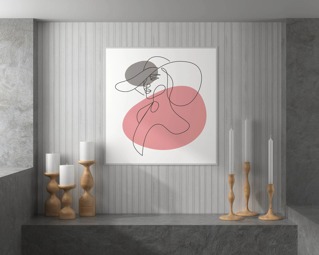 Luxoré Women's Hat Fashion Illustrated with Line Art