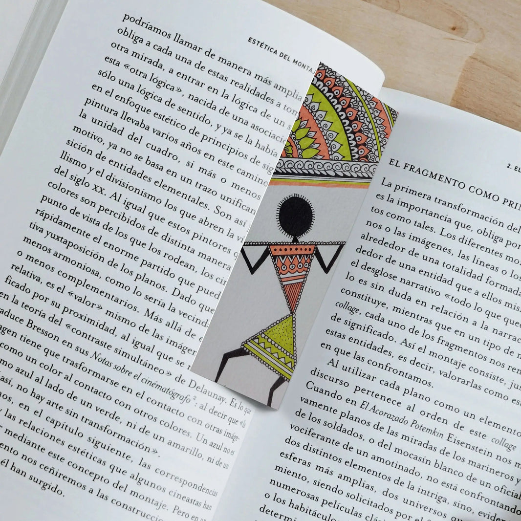 Ethnic Blend of Mandala-Warli Handmade 3 Bookmarks Set
