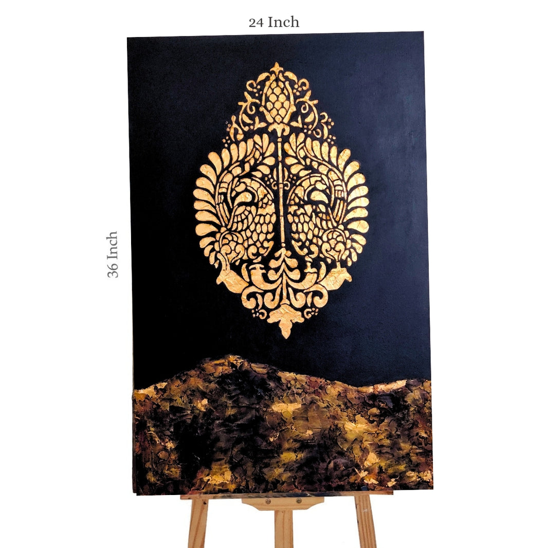 Vintage Denmark Pattern Handmade Painting