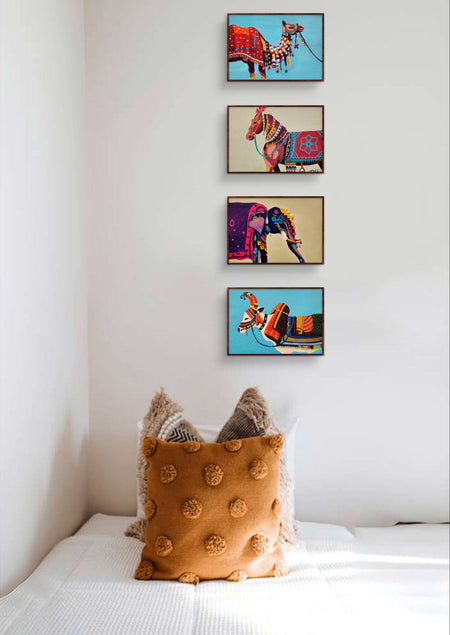 Indian Handmade Animal Decorated Paintings