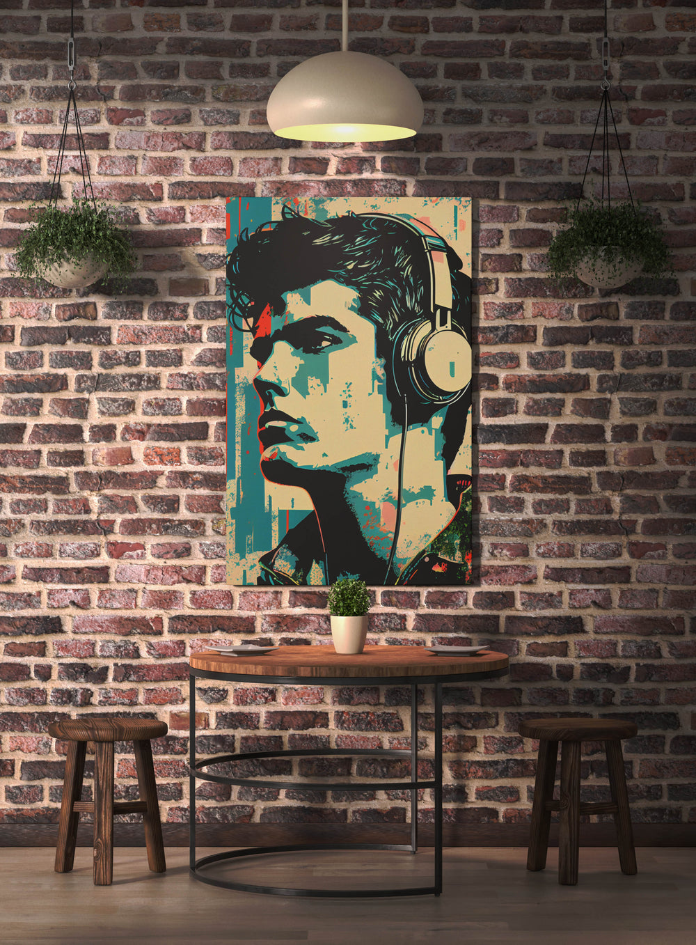 Luxoré Pop Art Portrait of a Guy Sporting Headphones