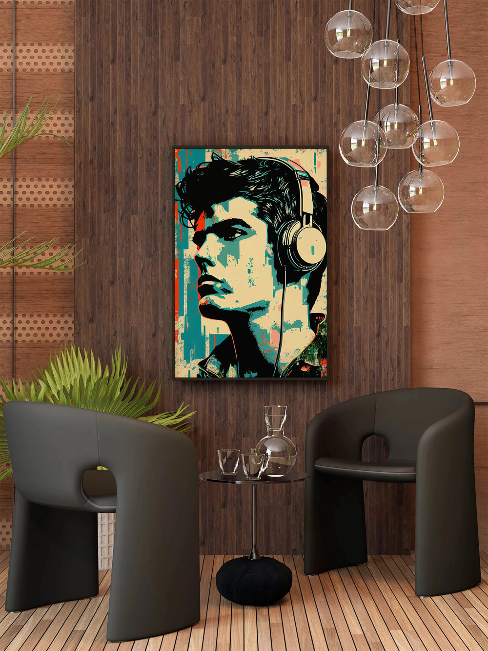 Luxoré Pop Art Portrait of a Guy Sporting Headphones