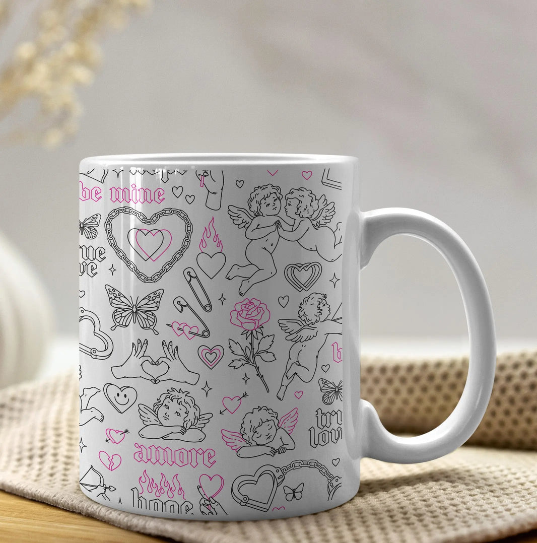 Luxoré Heavenly Love Sips Angel-Inspired Valentine Mugs for Couples