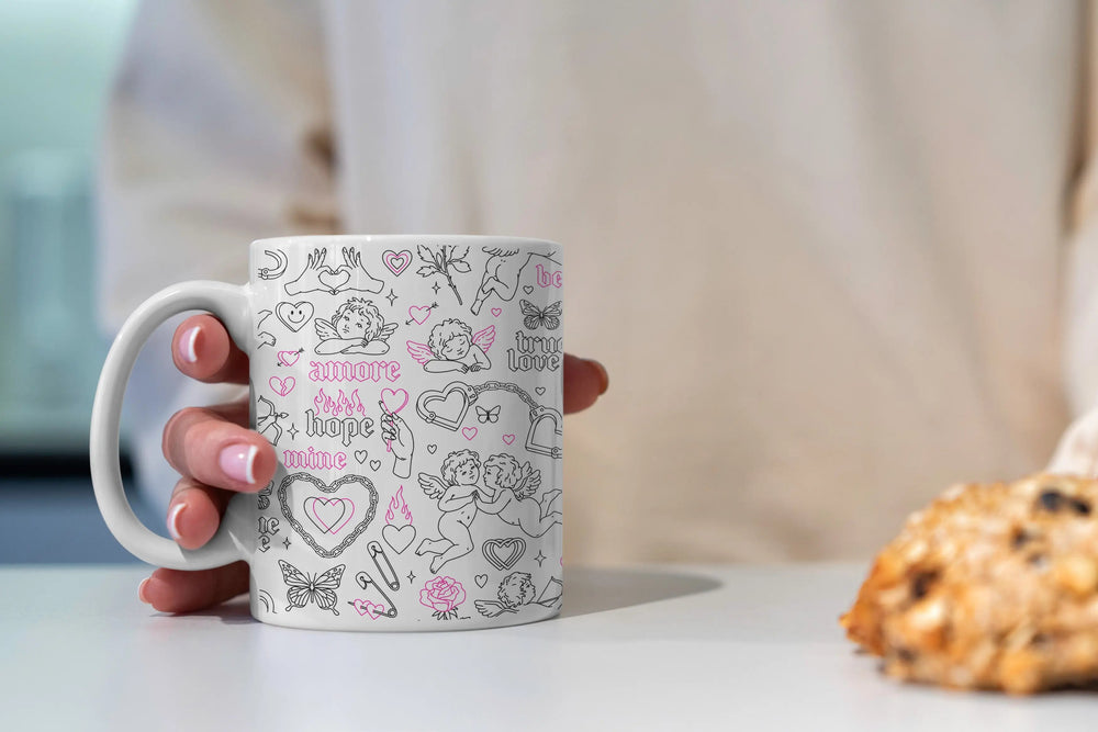 Luxoré Heavenly Love Sips Angel-Inspired Valentine Mugs for Couples