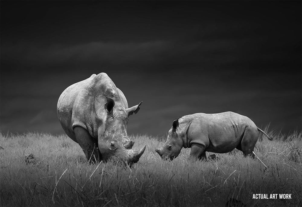 Luxoré Celebrating the Majesty of Rhinos in the Wild Digital Art