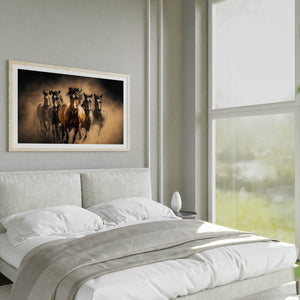 Luxoré Black Horses Herd Fast Galloping Digital Art Work