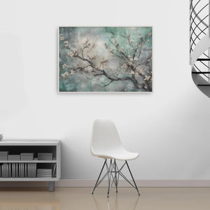 Luxoré Whispering Cherry Blossom Digital Textured Painting