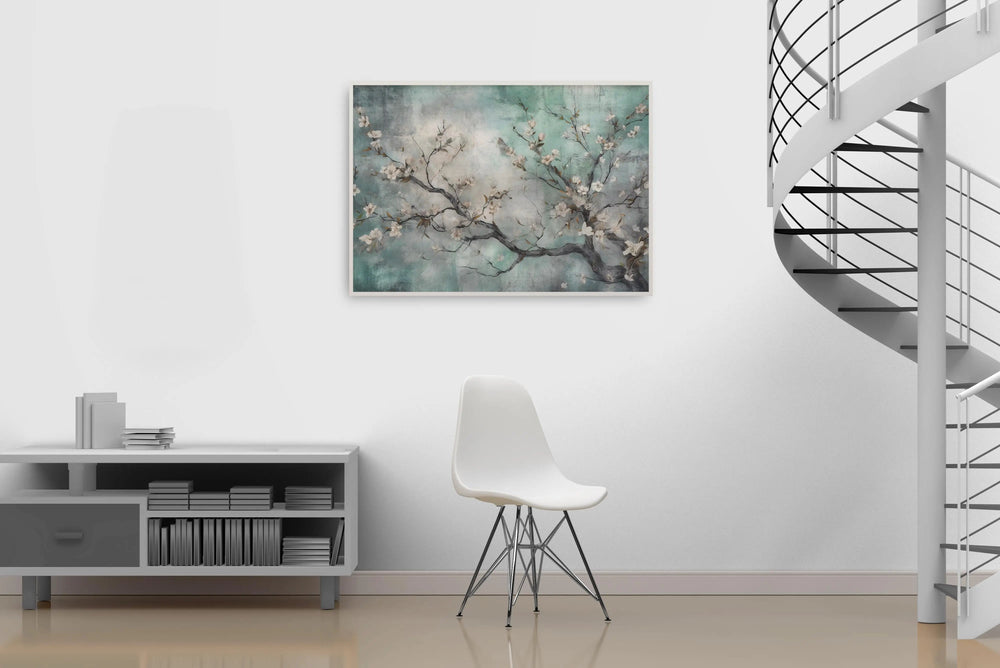 Luxoré Whispering Cherry Blossom Digital Textured Painting