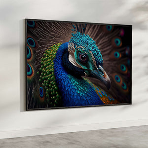 Luxoré Digital Art Featuring a Detailed Peacock Close-Up