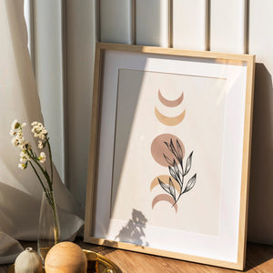 a picture frame sitting on top of a wooden table