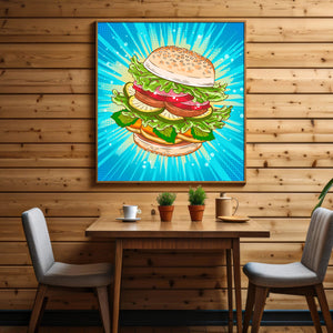 Luxoré Burger Magic Digital Pop Art