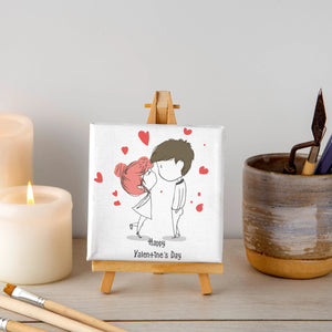 Luxoré Cute Couple Face Happy Valentine's Day Canvas Gift