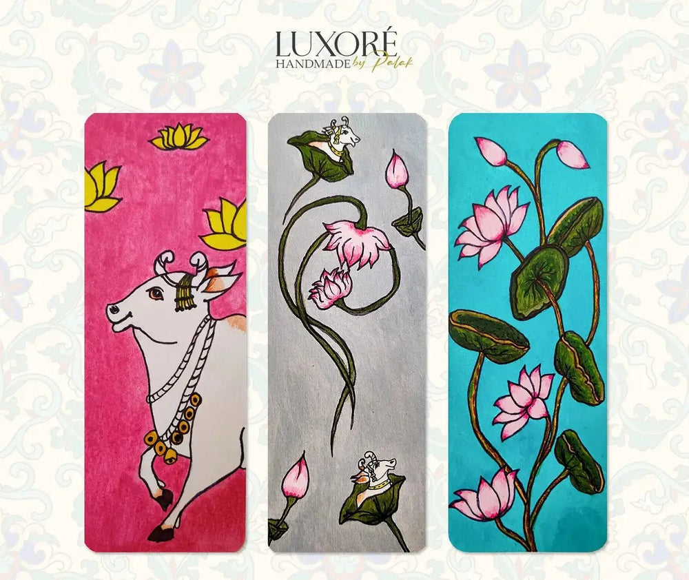 Luxoré Pichwai inspired Handmade Bookmarks Cultural Elegance