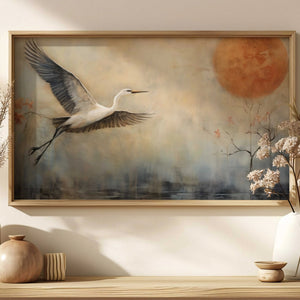 Luxoré Cranes in Morning Light Digital Artwork