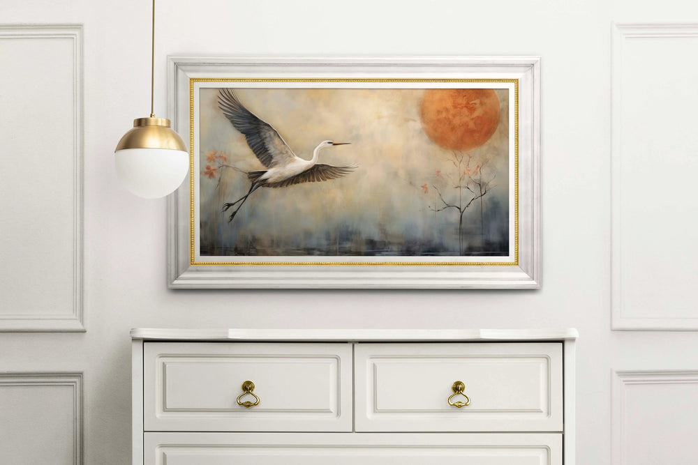 Luxoré Cranes in Morning Light Digital Artwork