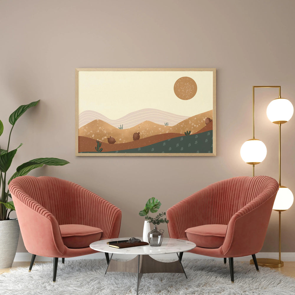 Sunrise Over Bohemian Peaks Digital Landscape in Living room