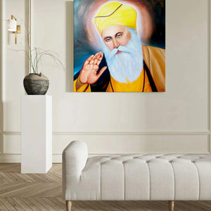 Luxoré Sikh Guru Gurunanak Ji Handmade Painting on Canvas