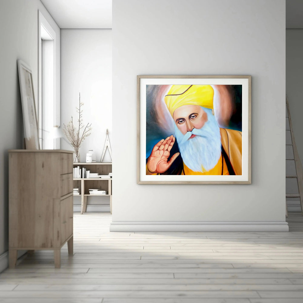 Luxoré Sikh Guru Gurunanak Ji Handmade Painting on Canvas