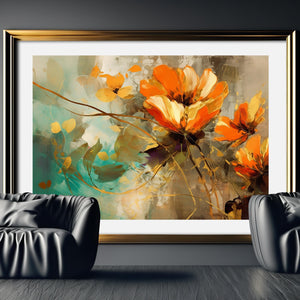 Luxoré Luxury Abstract Blossoms Watercolor Floral Art