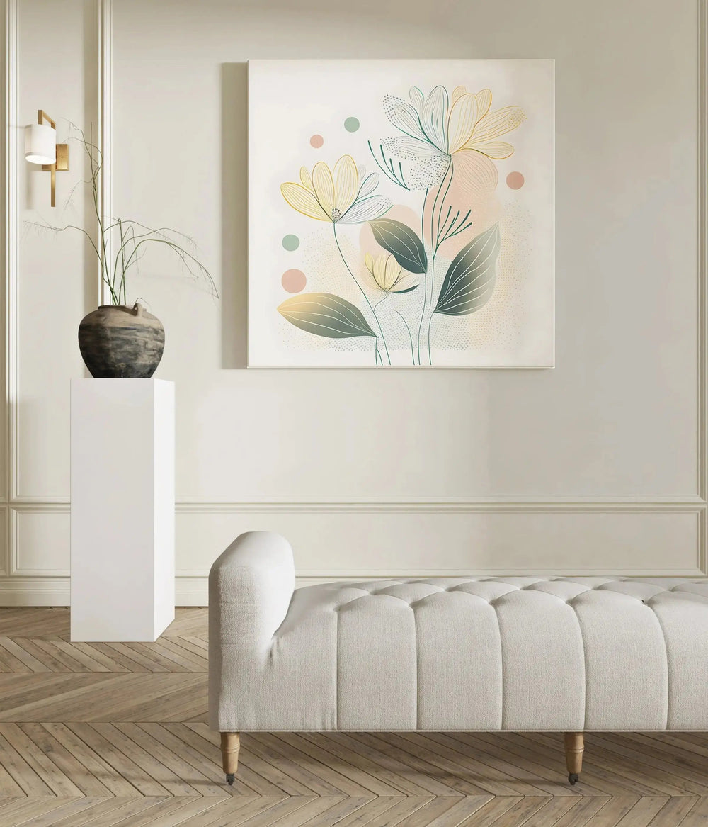 Soft Pastel Color Flower Painting